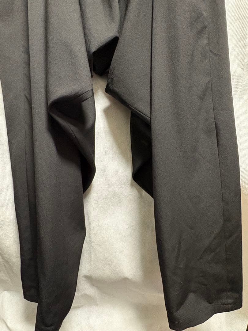 ヨウジヤマモトプールオム 23AW 内股ドレープパンツ サイズ1 黒