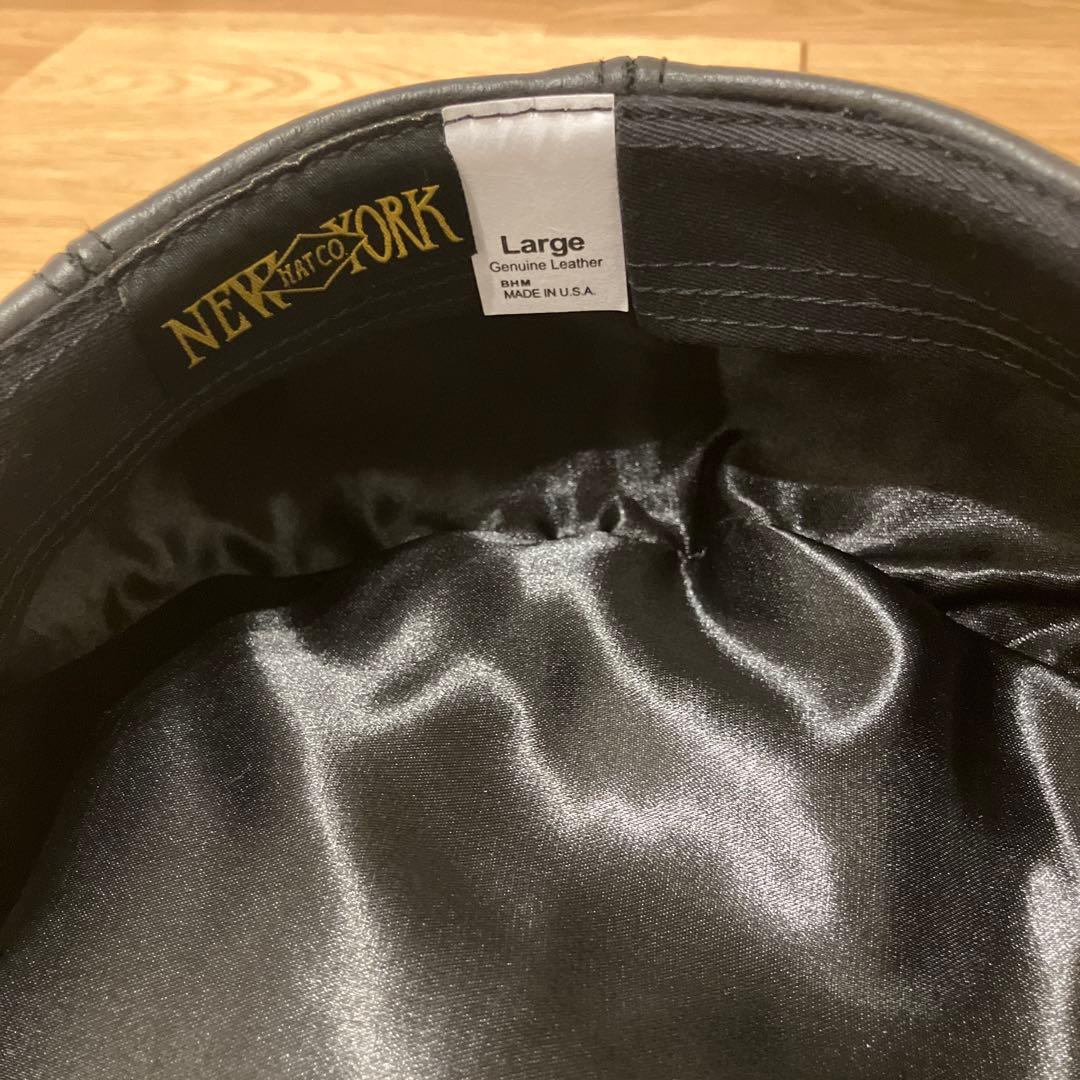 NEWYORKHAT LAMBA NEWSBOY レザーキャスケット