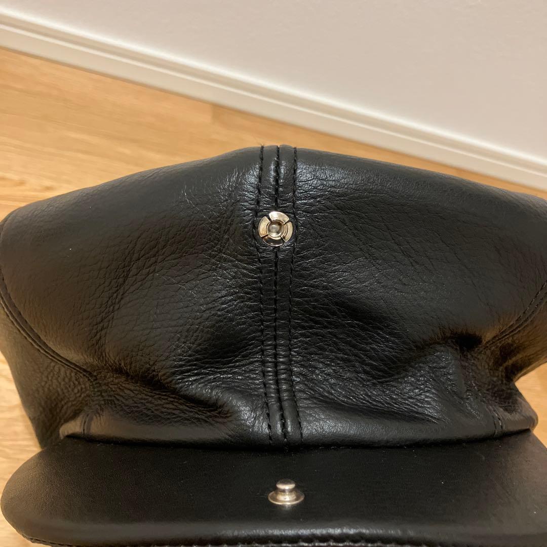 NEWYORKHAT LAMBA NEWSBOY レザーキャスケット