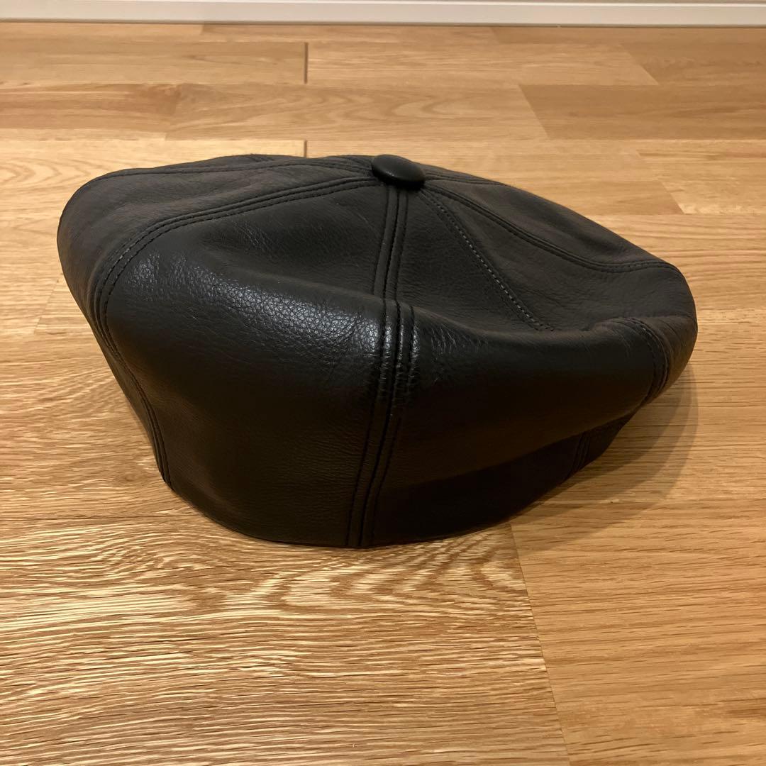 NEWYORKHAT LAMBA NEWSBOY レザーキャスケット