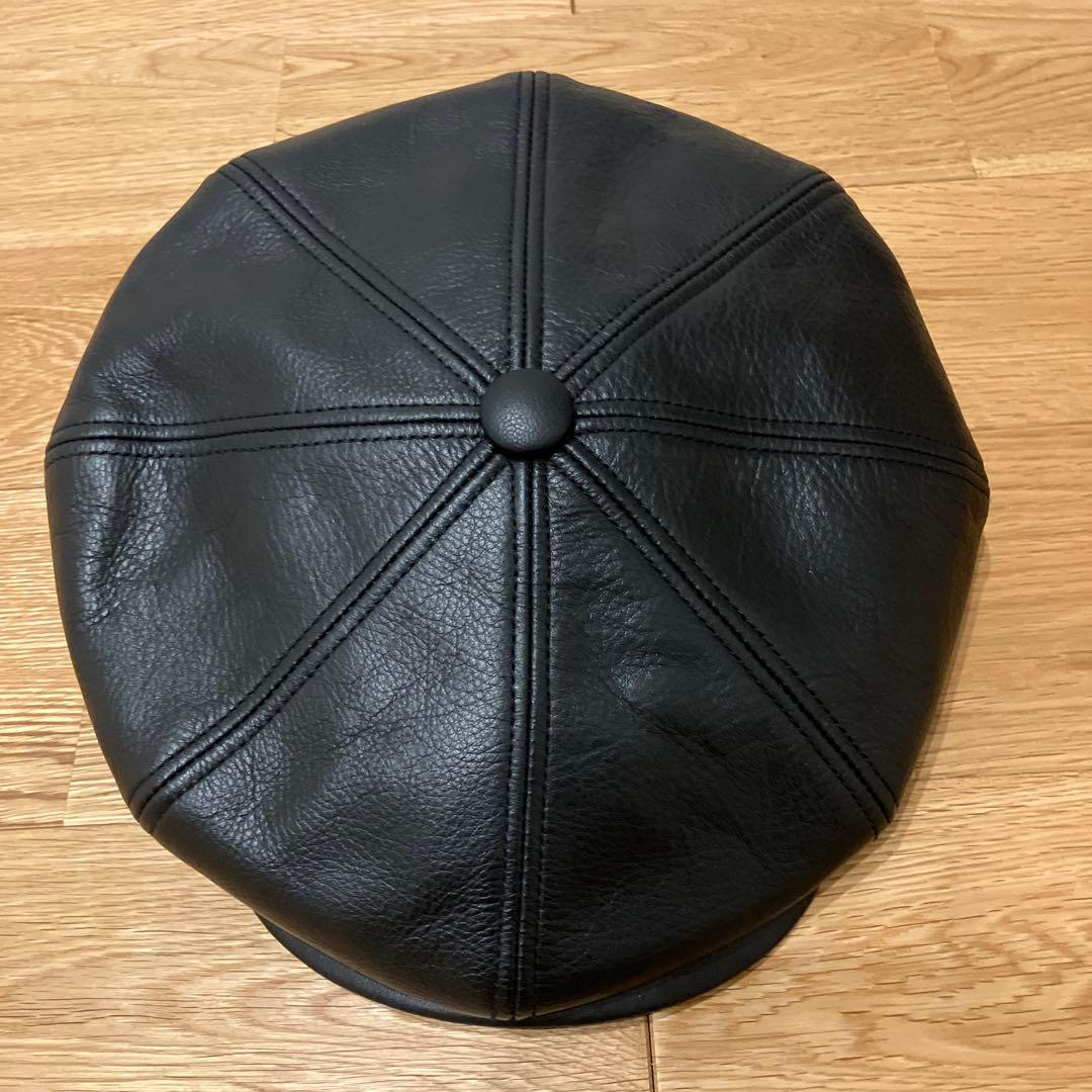 NEWYORKHAT LAMBA NEWSBOY レザーキャスケット