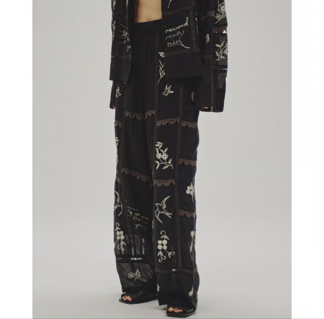 【todayful】Embroidery Patchwork Trousers