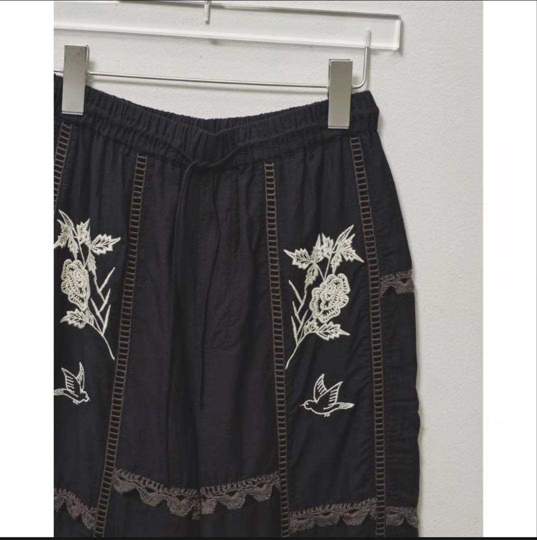 【todayful】Embroidery Patchwork Trousers