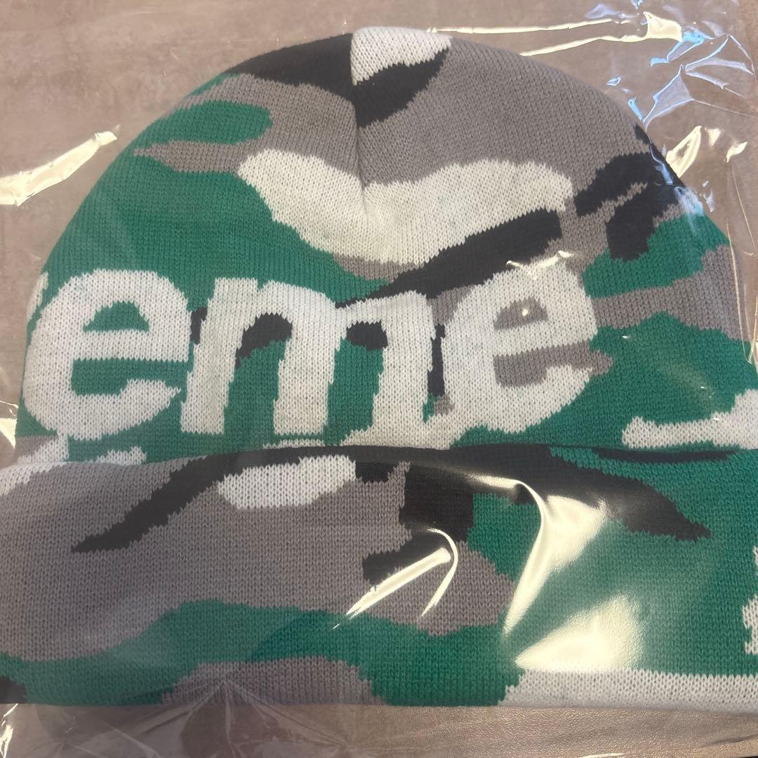帽子 Supreme Camo Big Logo Beanie Green Camo