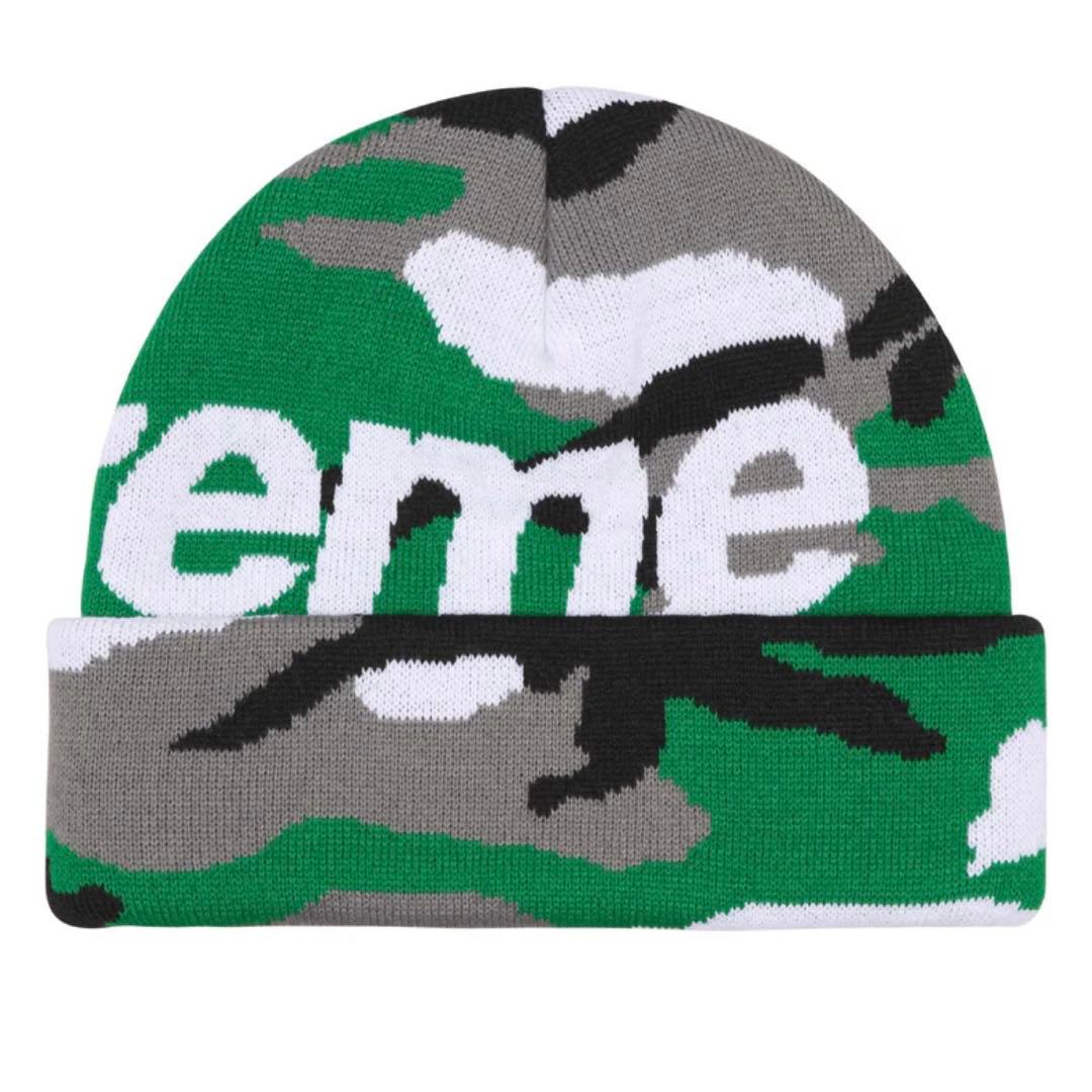 帽子 Supreme Camo Big Logo Beanie Green Camo