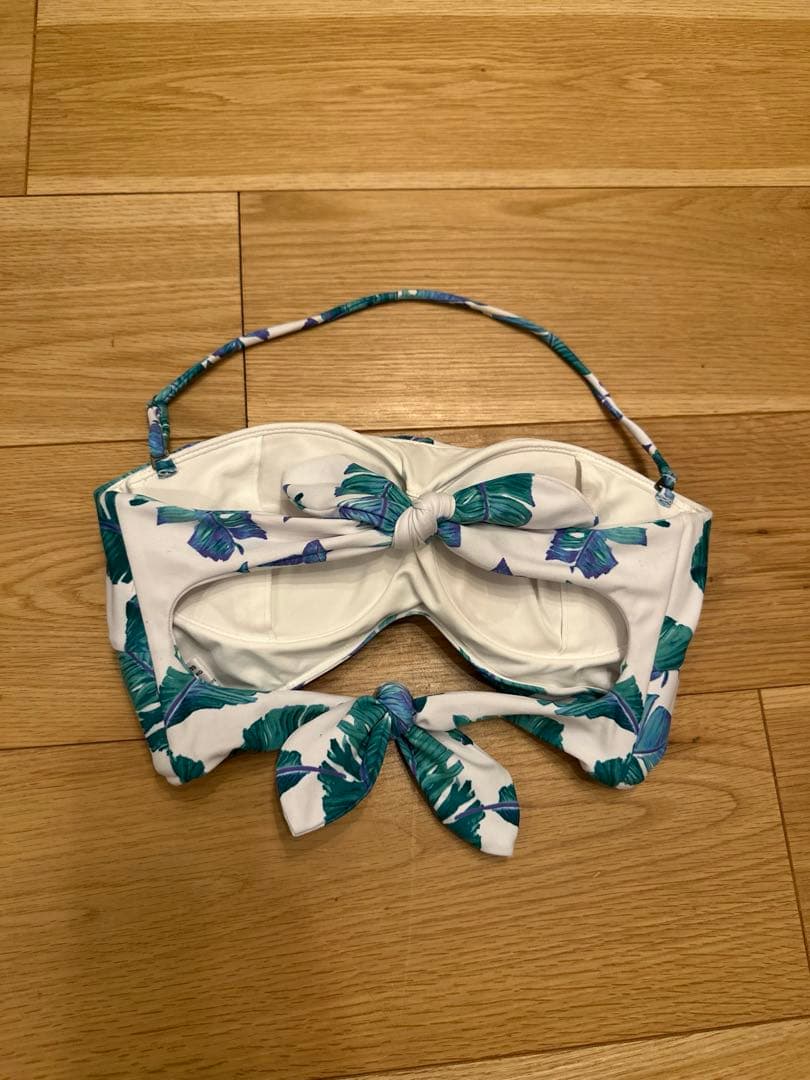 ALEXIA STAM リーフ柄ビキニ上下セット　バンドゥビキニ