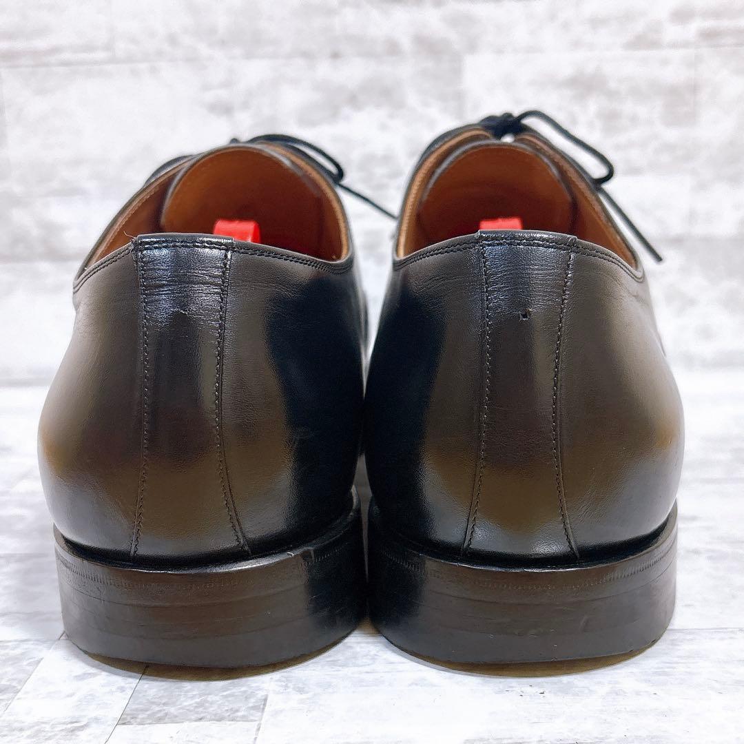 純正ツリー付★スコッチグレイン N-756 ストレートチップ 本革 黒 27cm