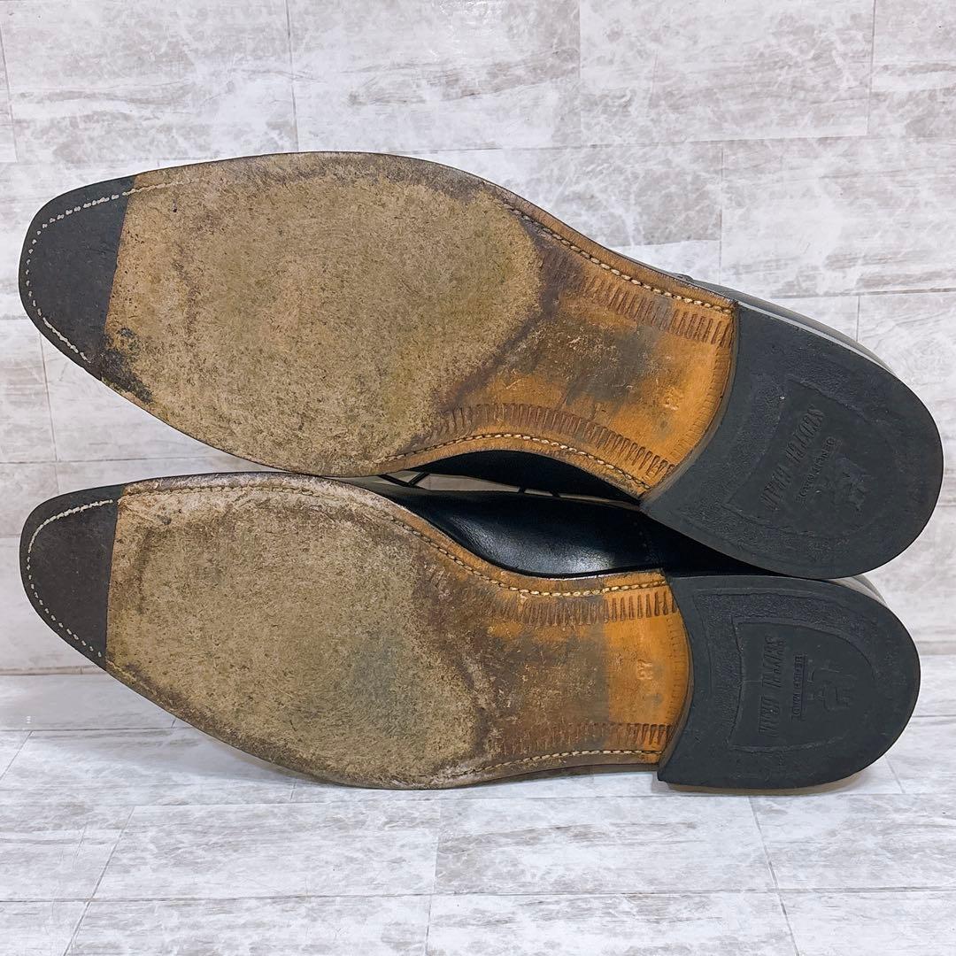 純正ツリー付★スコッチグレイン N-756 ストレートチップ 本革 黒 27cm