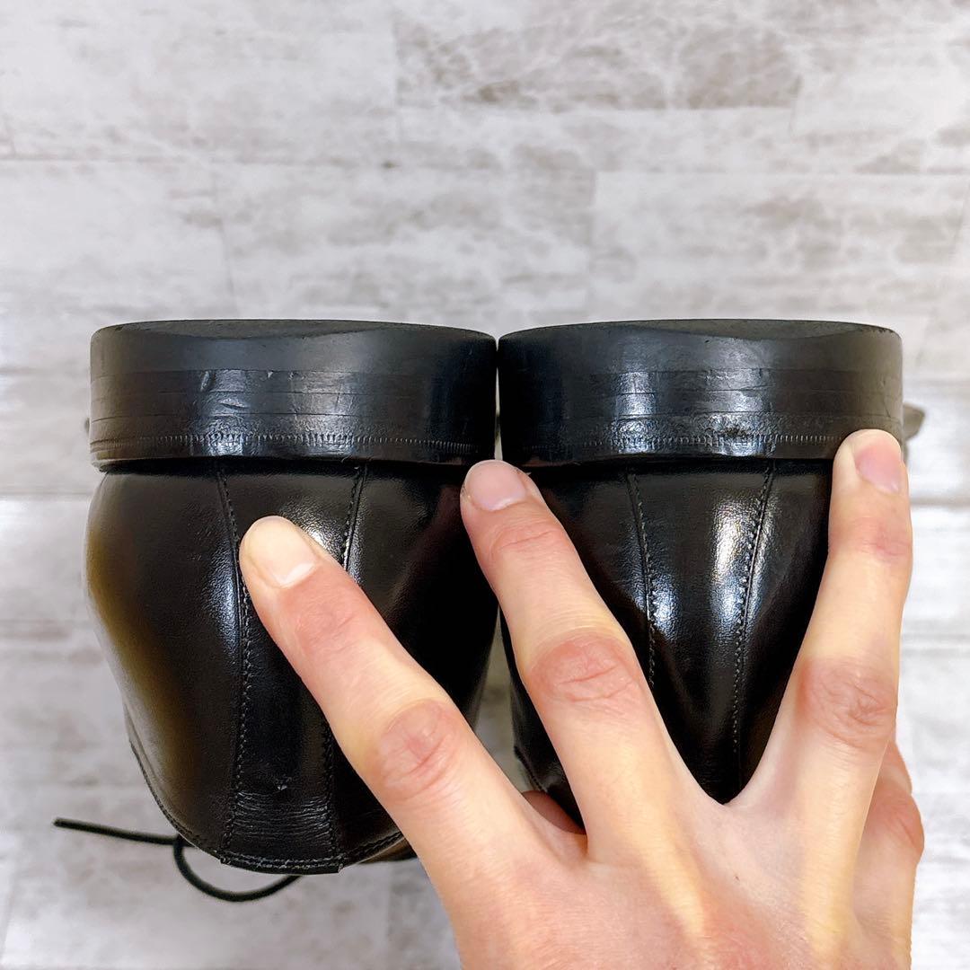 純正ツリー付★スコッチグレイン N-756 ストレートチップ 本革 黒 27cm