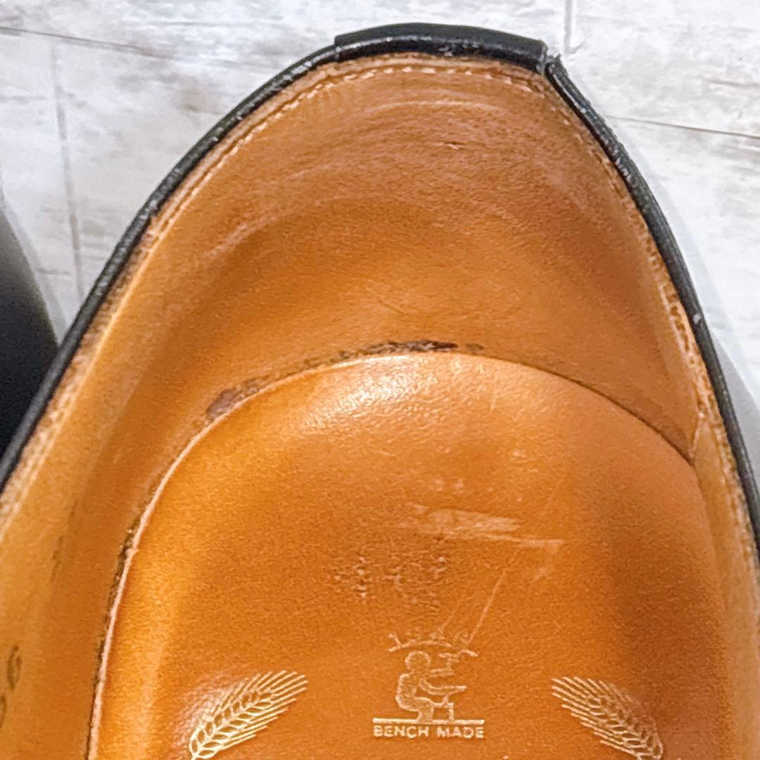 純正ツリー付★スコッチグレイン N-756 ストレートチップ 本革 黒 27cm