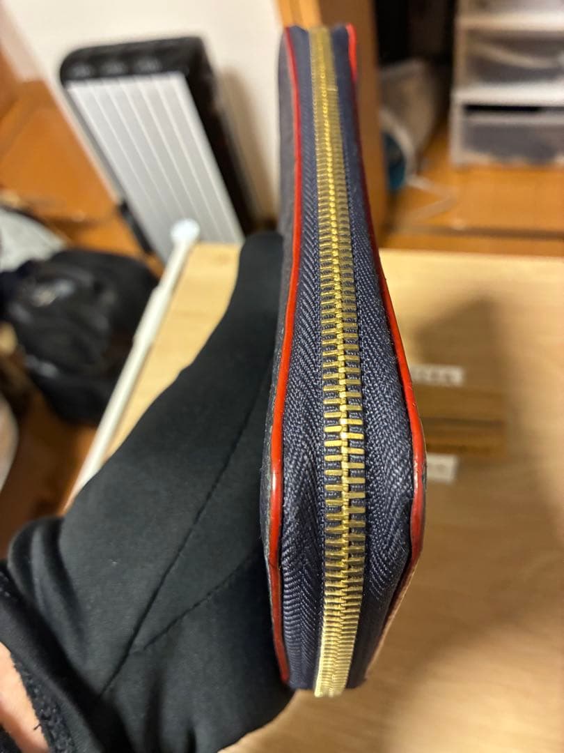 LOUIS VUITTON アンプラント 長財布 マリーヌルージュ 紺赤ジッピー