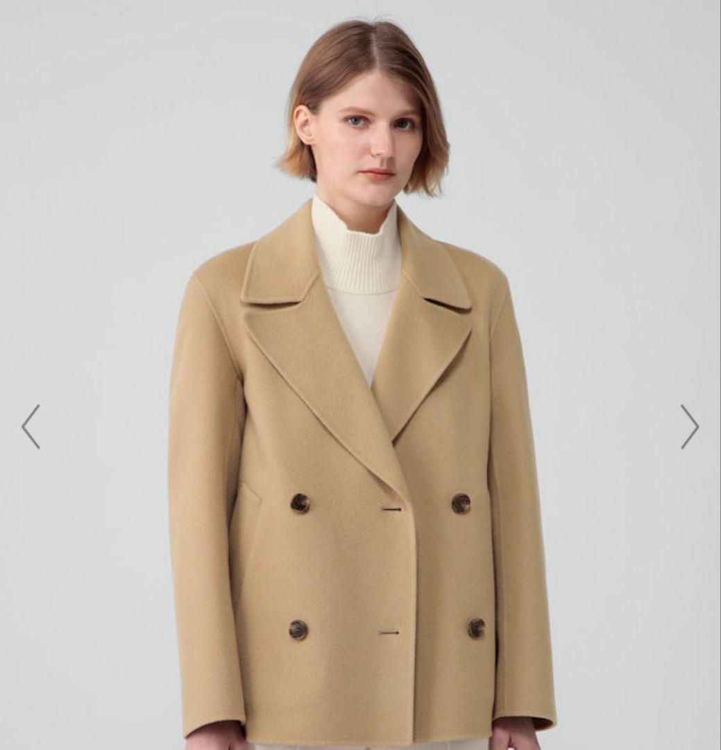 美品 theory ダブルブレスト ウール カシミヤ Pコート 2025年S