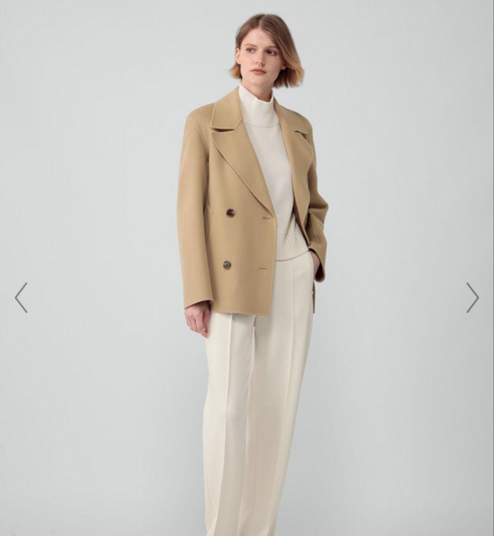 美品 theory ダブルブレスト ウール カシミヤ Pコート 2025年S