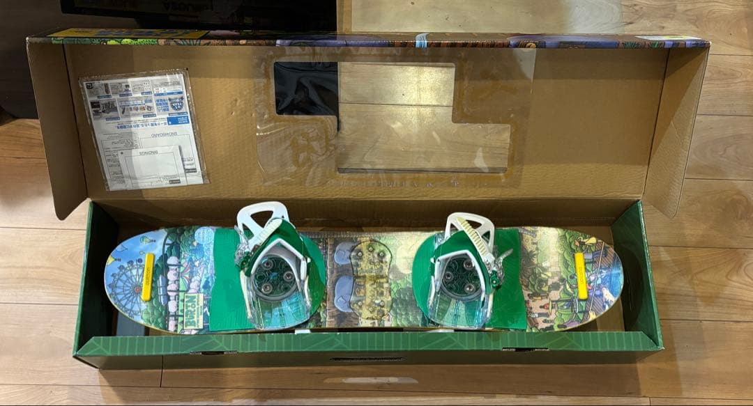 初心者セット Burton キッズボード90 バイン付き(ブーツ&パンダスキー)