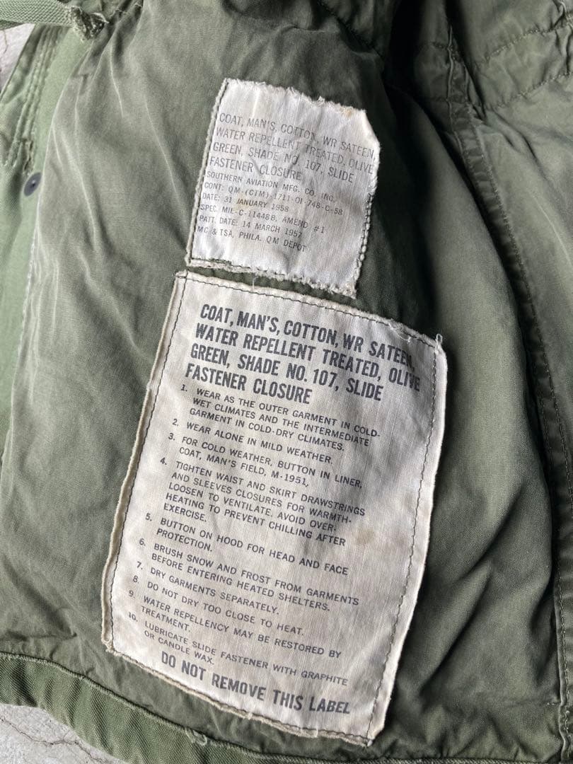 50s US.ARMY M51 フィールドジャケット 米軍実物 vintage