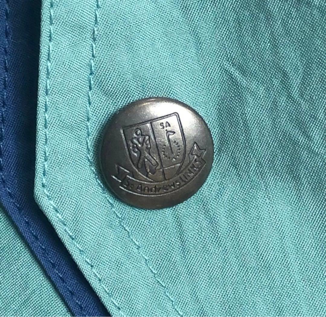 St.Andrews LINKS ゴルフブルゾン　刺繍ロゴ　レトロ　グリーン
