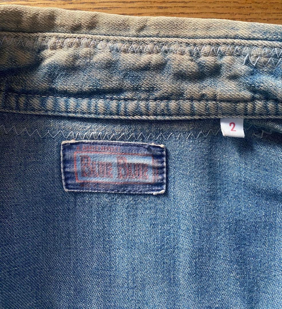 BLUE BLUE バンダナパッチワーク デニムシャツ サイズ2