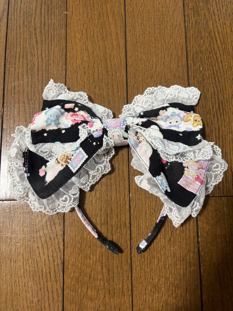 BABY くみゃちゃんのふわふわお空でTea Party柄 カチューシャ