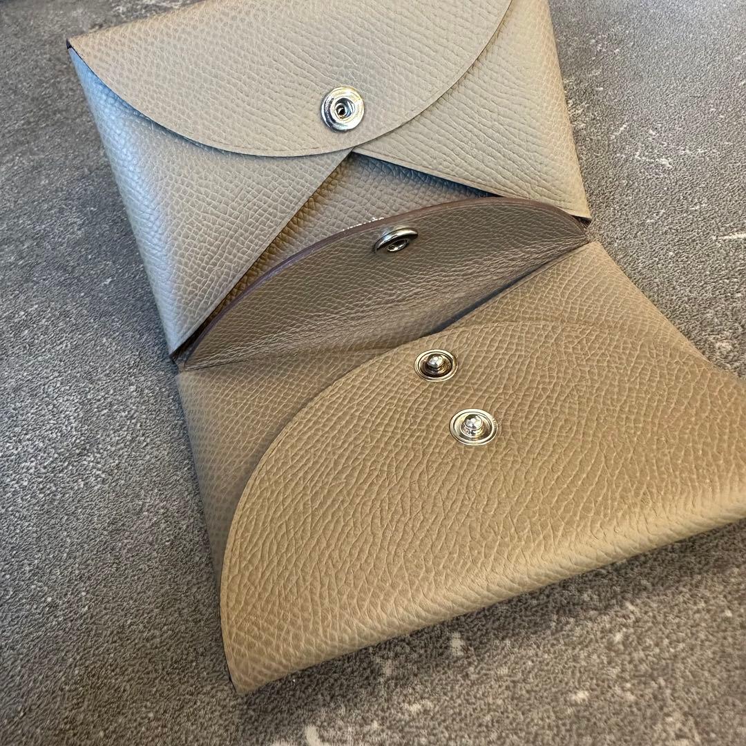 【新品】エルメス カルヴィデュオ エトゥープ HERMES CALVI DUO