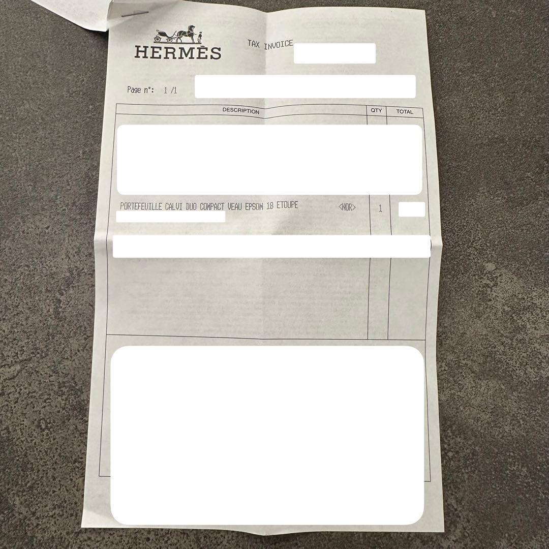 【新品】エルメス カルヴィデュオ エトゥープ HERMES CALVI DUO