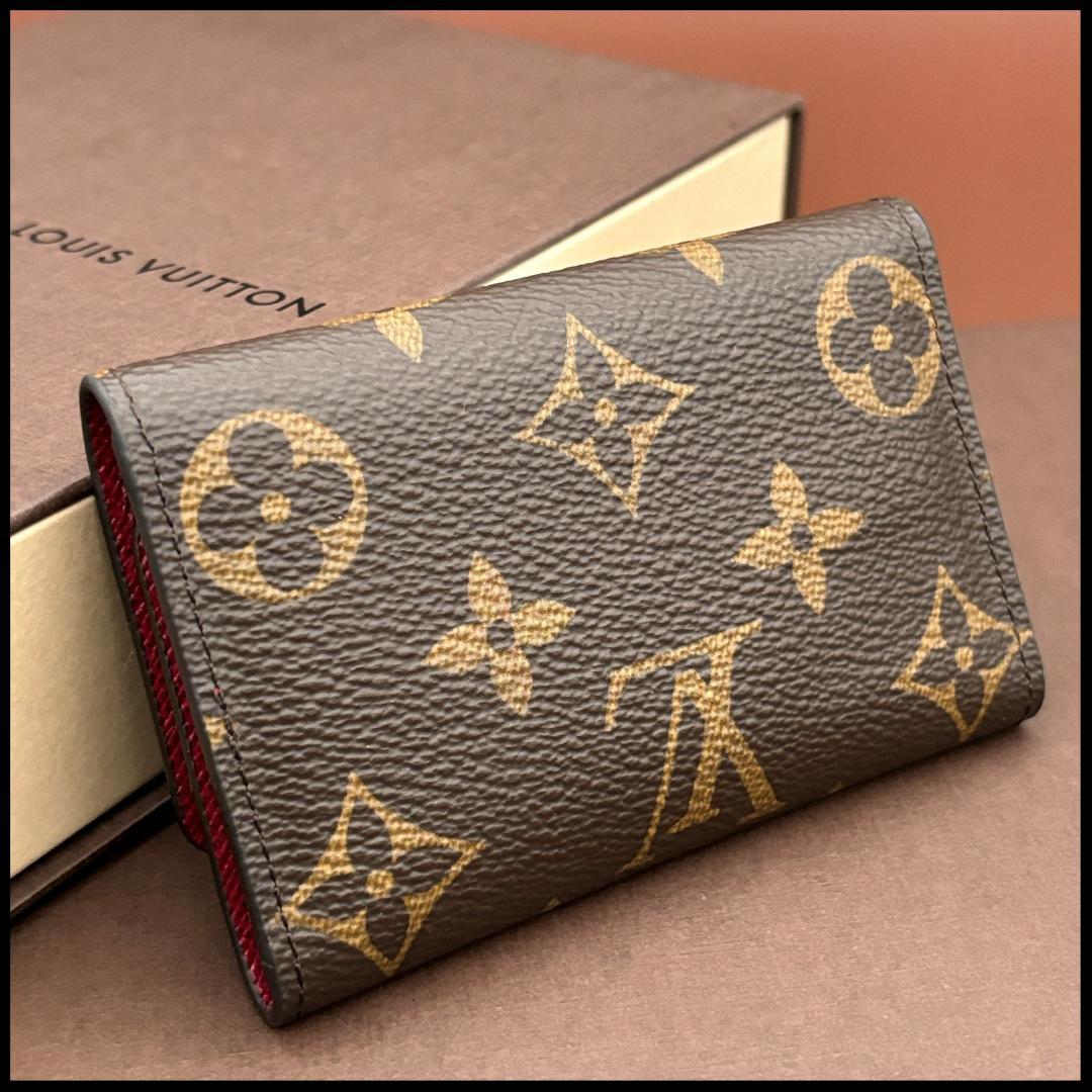 ルイヴィトン モノグラム キーケース ミュルティクレ6　フューシャ　レディース