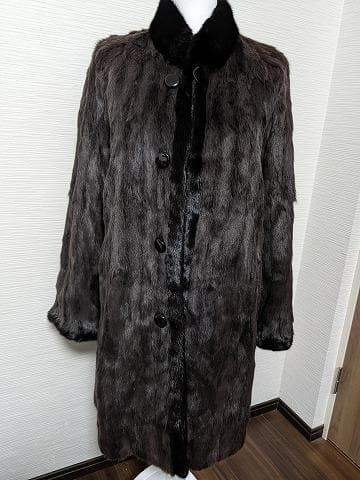 104　リス　毛皮　ミンク　リバーシブル　ライナー　リアルファーコート