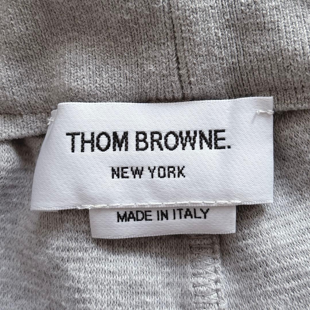 【トムブラウン】スウェットショートパンツ　ウエストゴム　4BAR ①