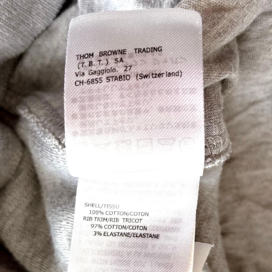 【トムブラウン】スウェットショートパンツ　ウエストゴム　4BAR ①