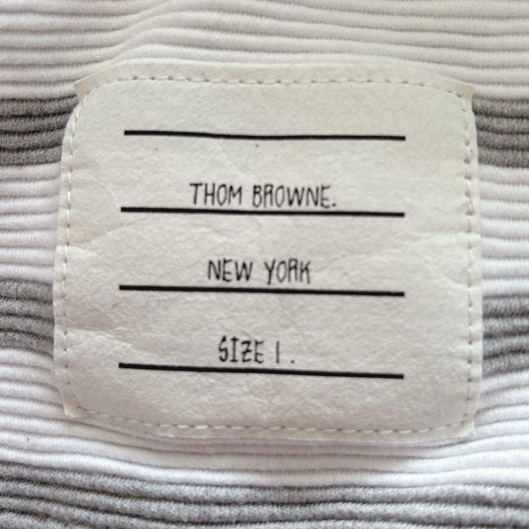 【トムブラウン】スウェットショートパンツ　ウエストゴム　4BAR ①