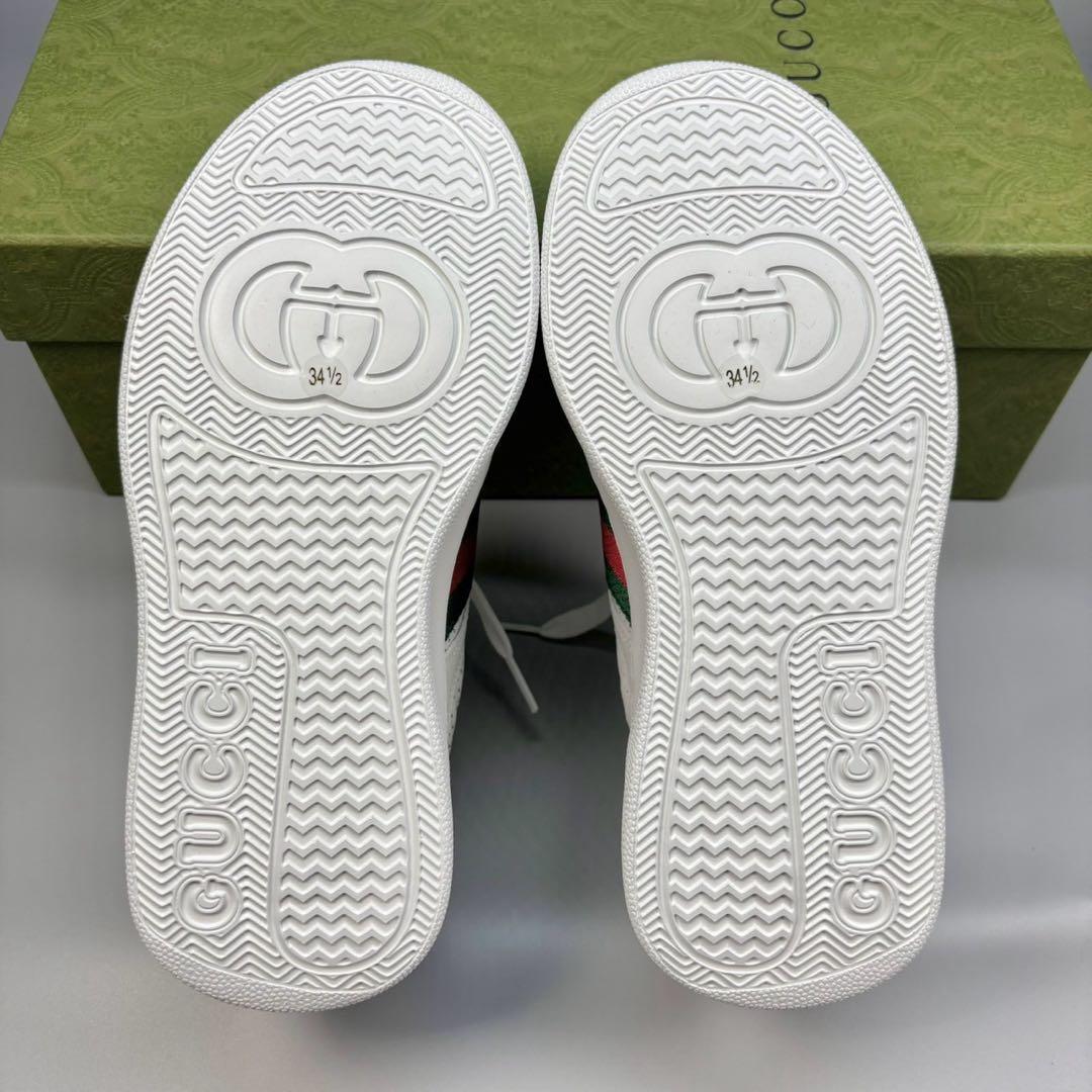 GUCCI グッチ　スニーカー　ストライプ　34 1/2