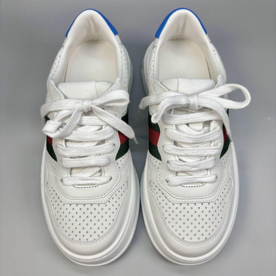 GUCCI グッチ　スニーカー　ストライプ　34 1/2