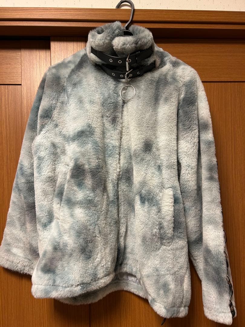 REFLEM PUレザーロゴファージャケット/ファーブルゾン