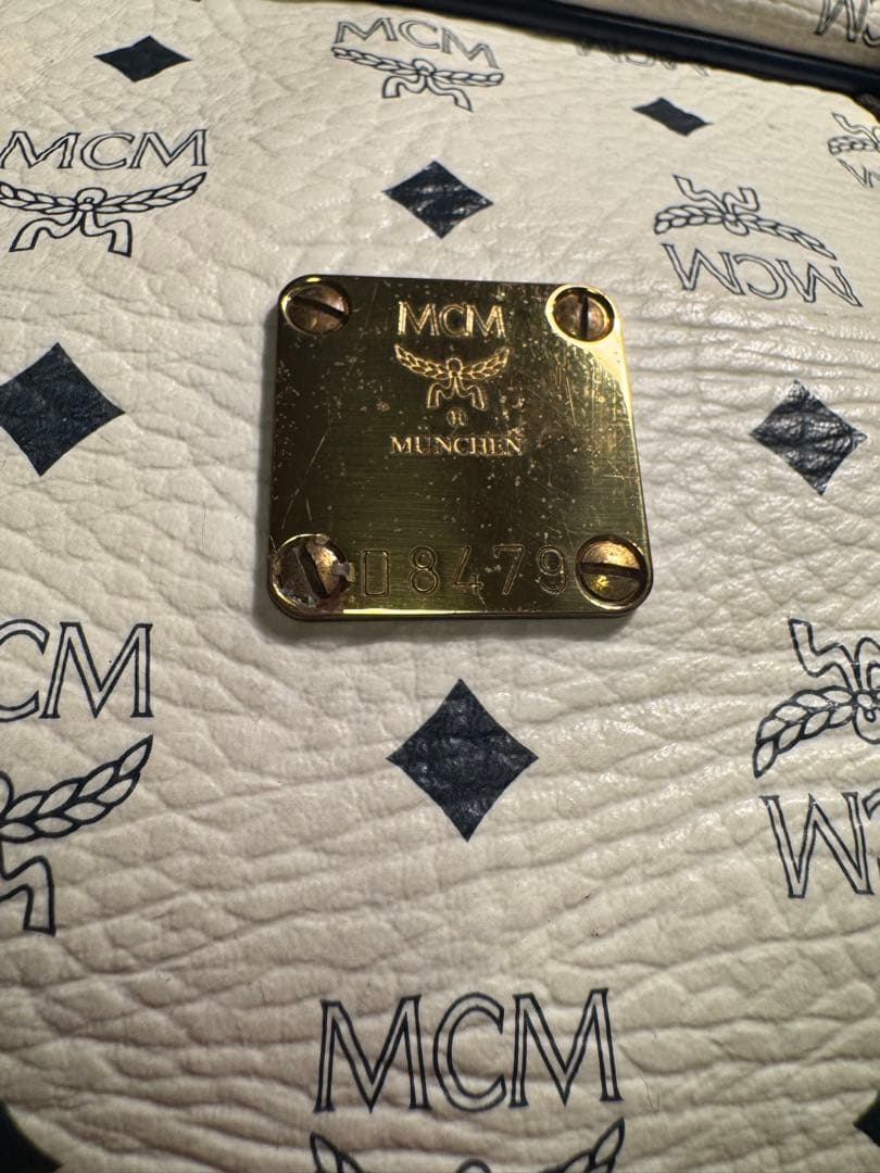 J*y様 MCM ボストンバッグ ホワイト・ネイビー