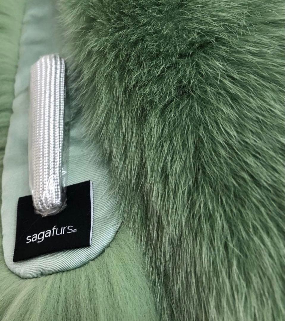 【新品 イタリア染めファーマフラー】シャドーフォックス【フォレストグリーン】