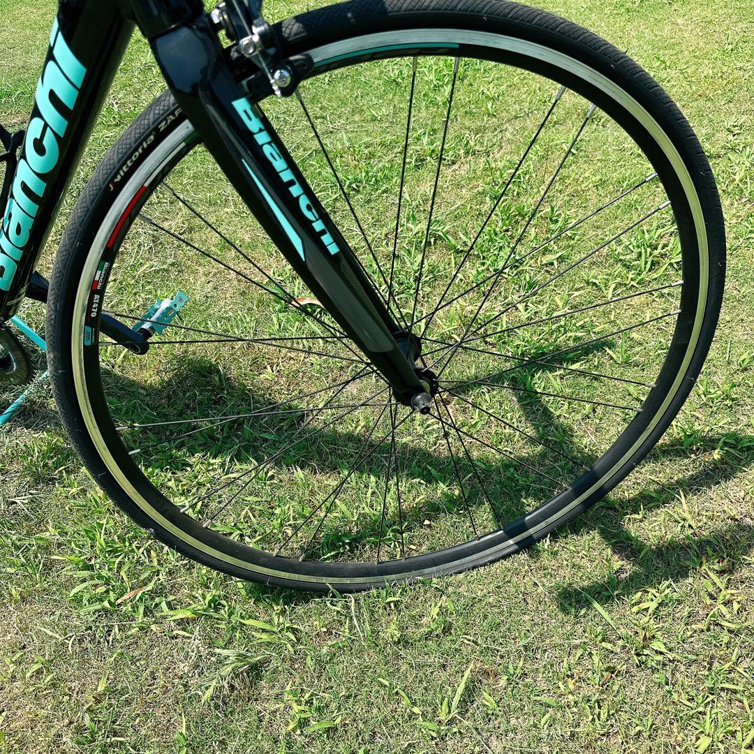 美品　41cm　Bianchi　ロードバイク　ブラック　ターコイズ　700C