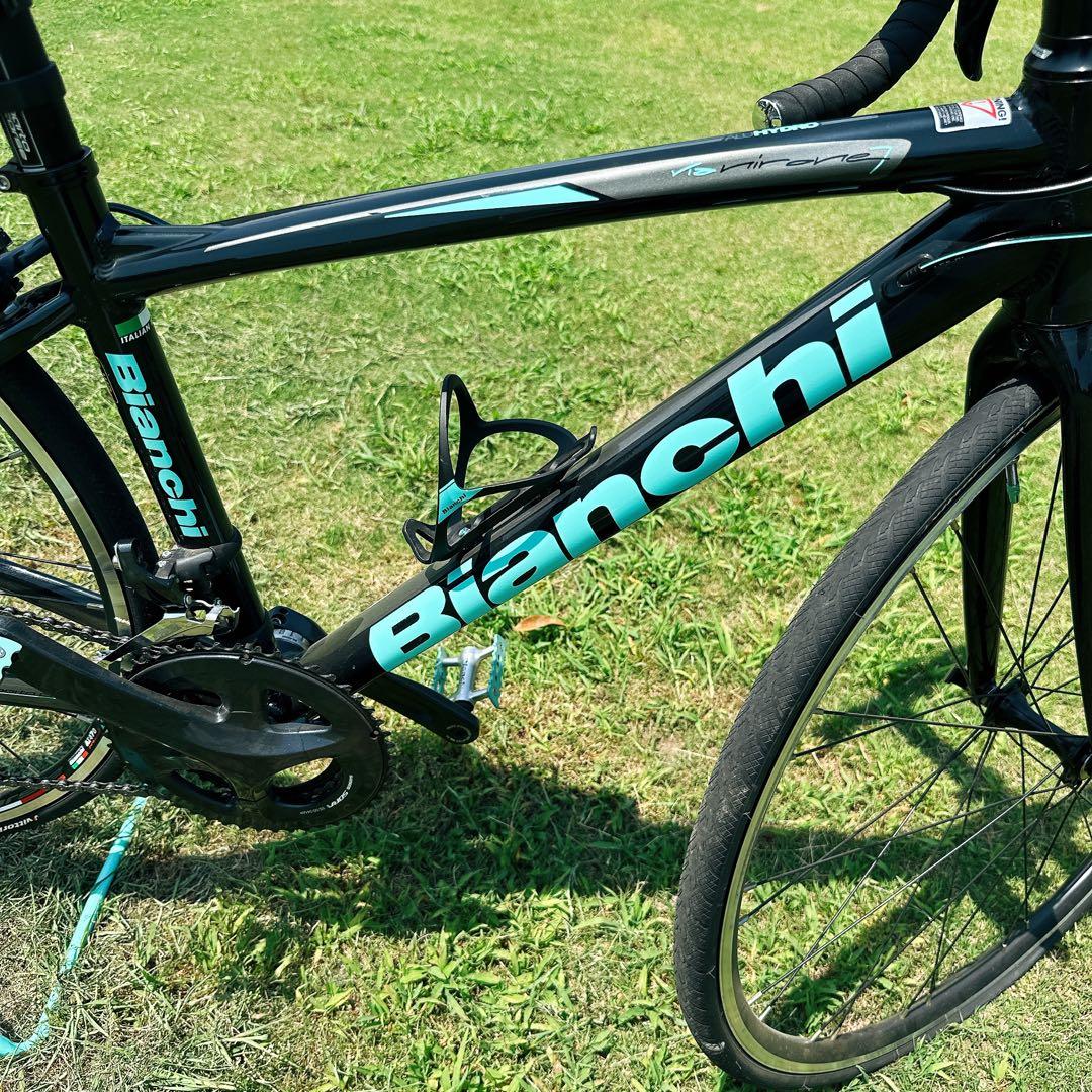 美品　41cm　Bianchi　ロードバイク　ブラック　ターコイズ　700C