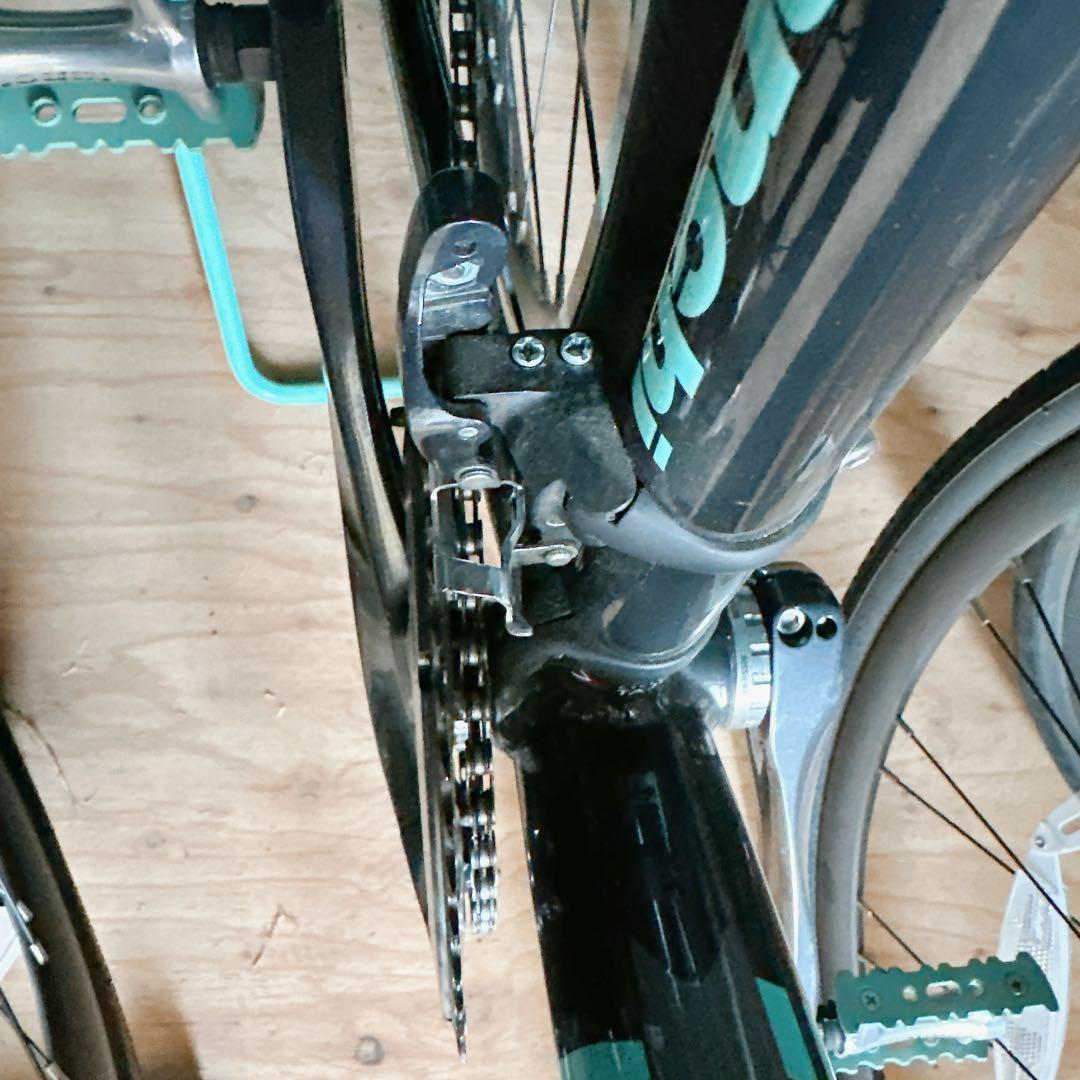 美品　41cm　Bianchi　ロードバイク　ブラック　ターコイズ　700C