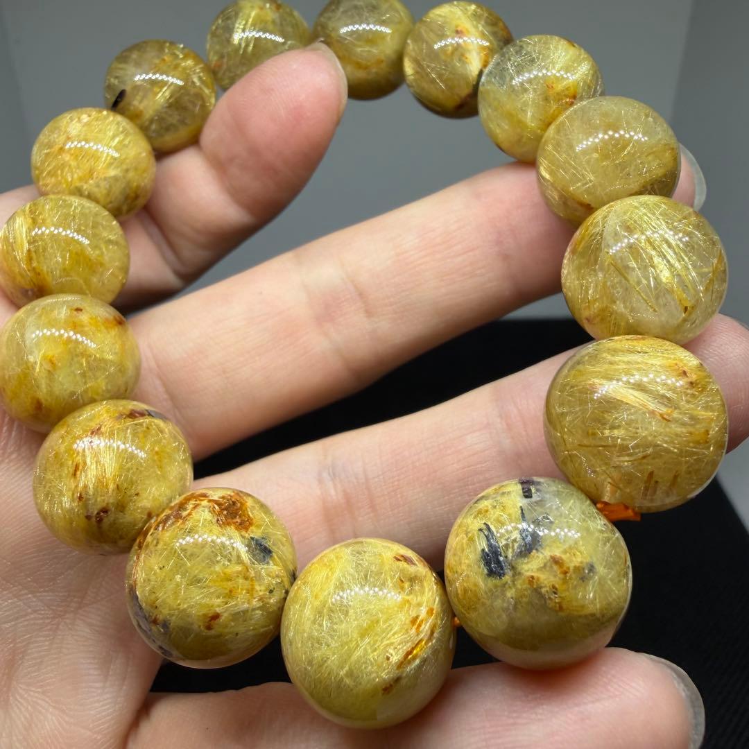 □169大玉 z7756太陽放射 ゴールド タイチン ルチル クォーツ 勝負運□