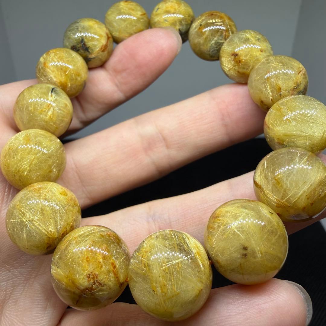 □169大玉 z7756太陽放射 ゴールド タイチン ルチル クォーツ 勝負運□