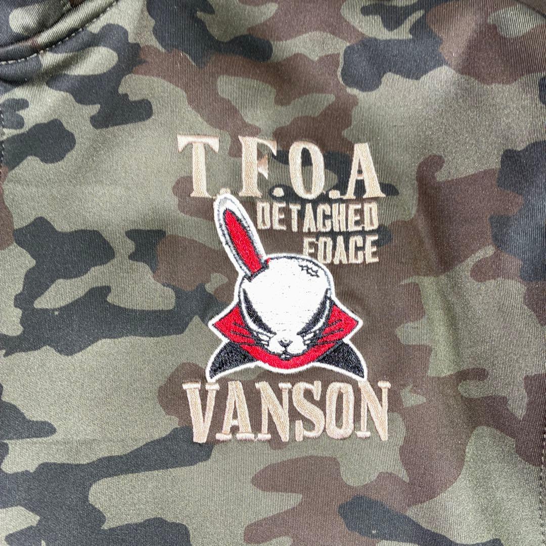 極美品Vansonクローズ コラボ デスラビットライダー ジャケットXL カモ柄