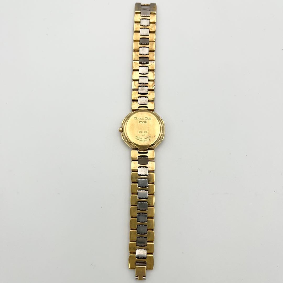 稼動 ディオール オクタゴン コンビ ゴールドべゼル 腕時計 Vintage