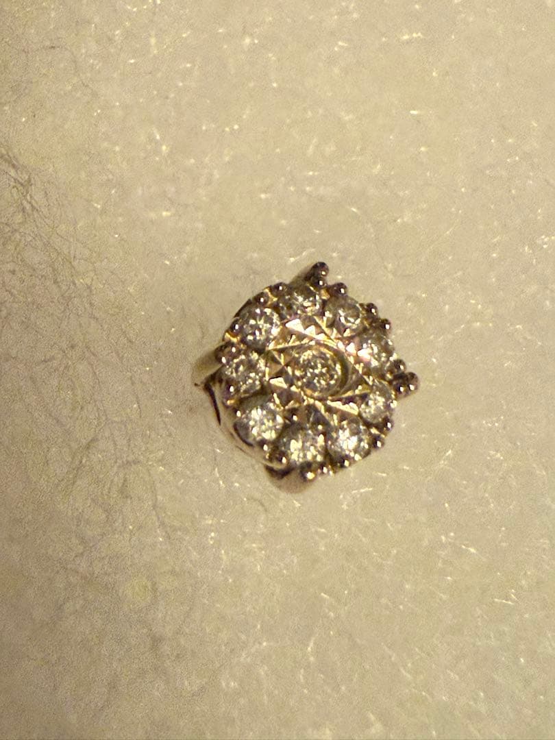 ダイヤモンド 1OK イエローゴールド ピアス 5mm