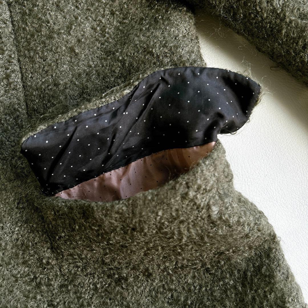 ポールスミス　モヘア　アルパカ混　コート　ダブル　カーキ　メンズ　L