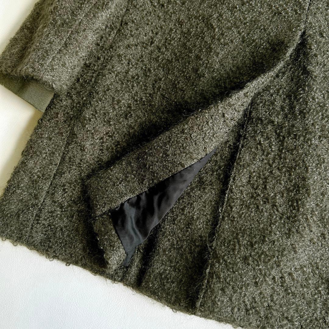 ポールスミス　モヘア　アルパカ混　コート　ダブル　カーキ　メンズ　L