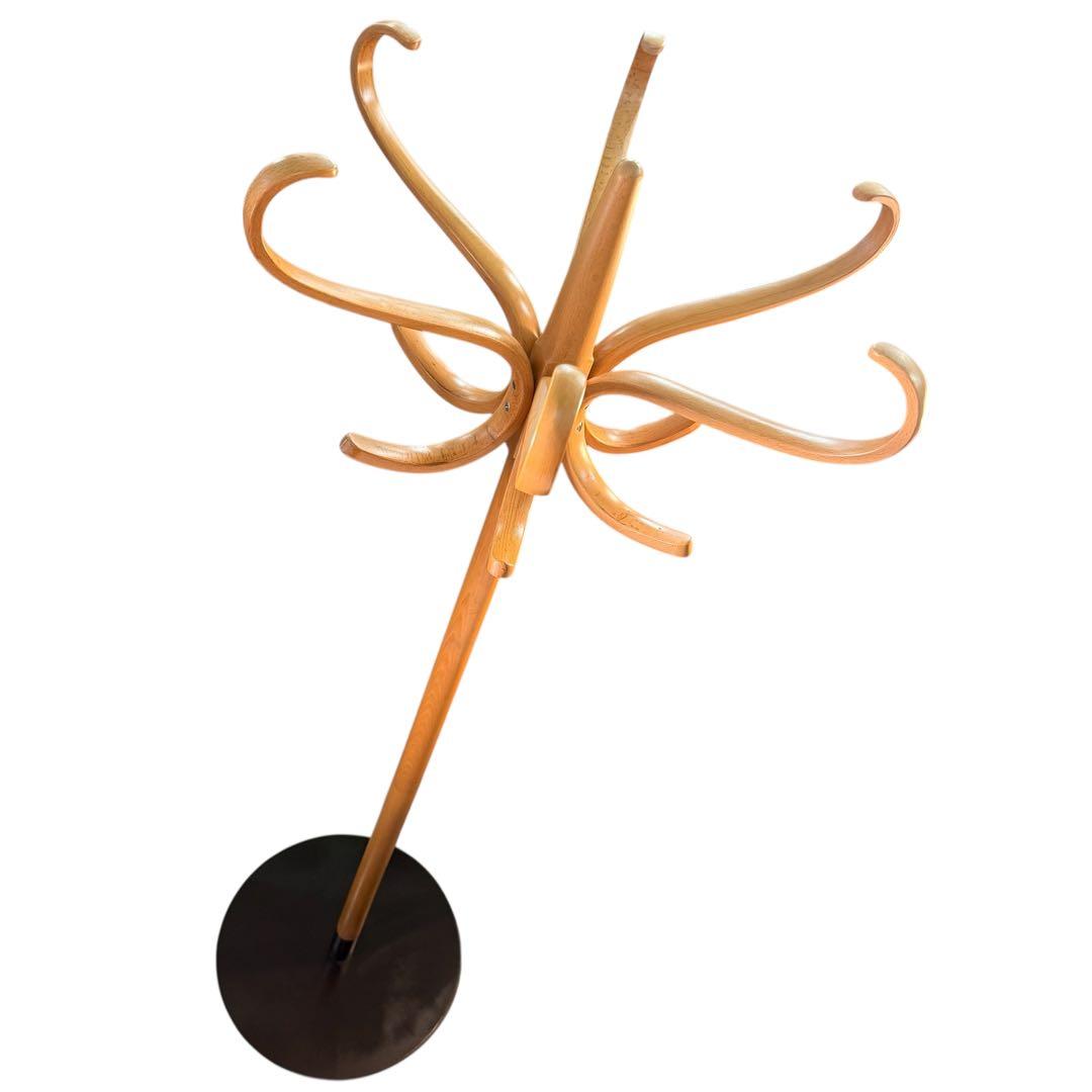 HR707 【高級】秋田木工　大塚家具 コートスタンド 「No.48」 ブナ材