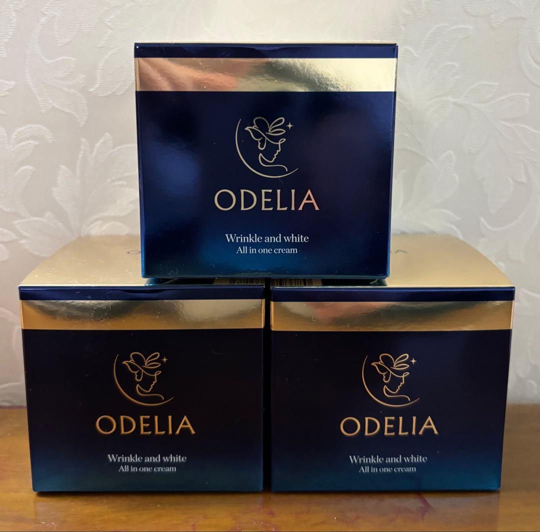 新品　ODELIA オディリア　リンクル&ホワイトオールインワンクリーム 3個