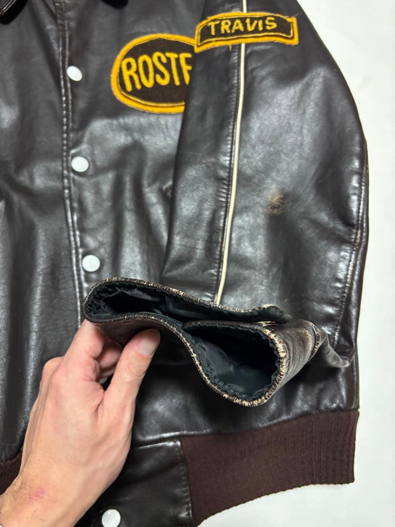 J*n様 レザージャケット　スタジャン　ヴィンテージ　ホッケージャケット　80'