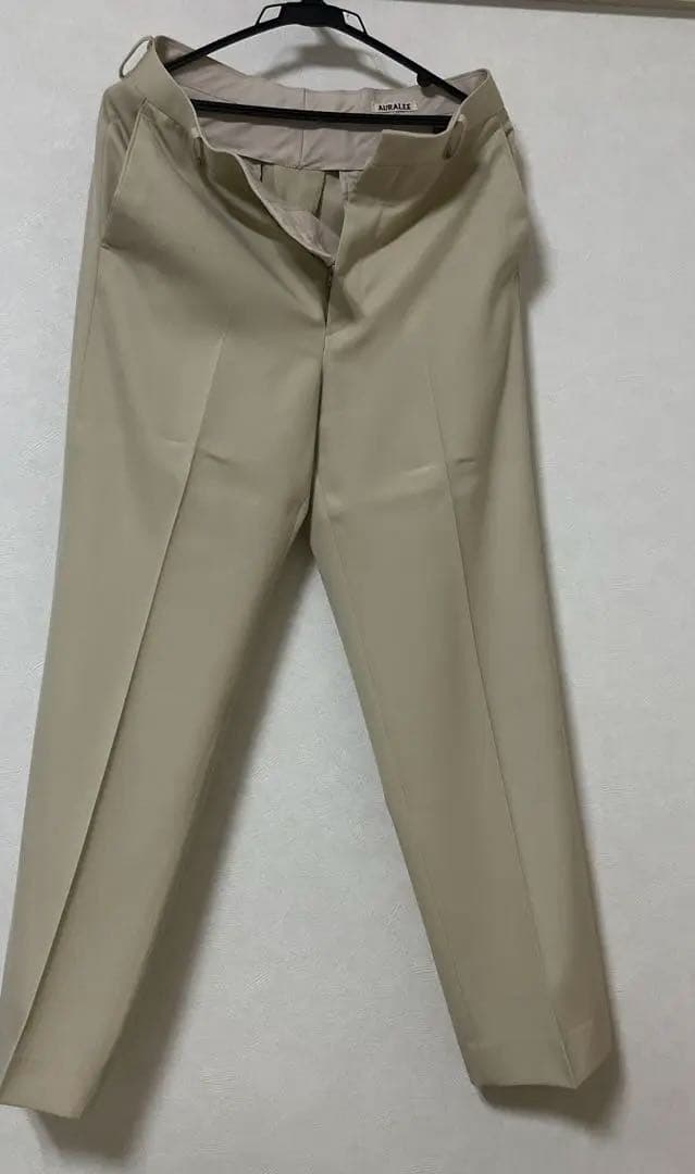 AURALEE ベージュ ウールギャバジンスラックス サイズ3