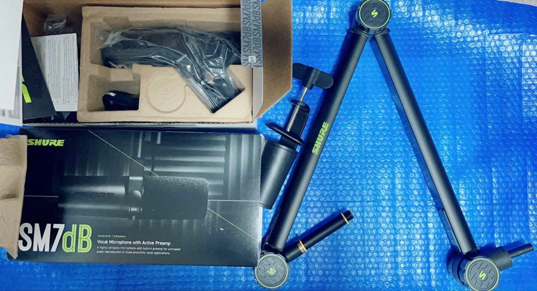 【SHURE SM7dB ＋ Shure by Gator マイクスタンド】