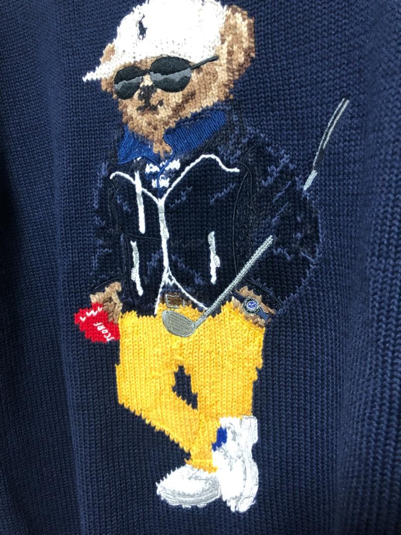 未使用 ポロベアコットンブレンドセーター XS ゴルフ RLX POLO